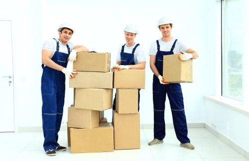 Furniture transport and unloading during a Kennington removals job
