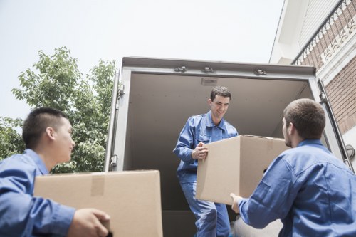 Van loaded for a local home removals job near Kennington