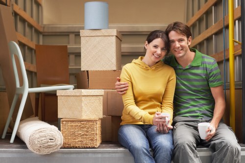 Professional movers handling a flat relocation in Kennington