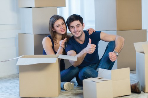Local moving van arriving for a South London property move