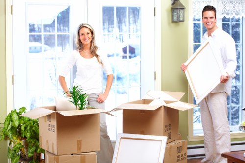 Charity donation items prepared for reuse after a house move in Kennington